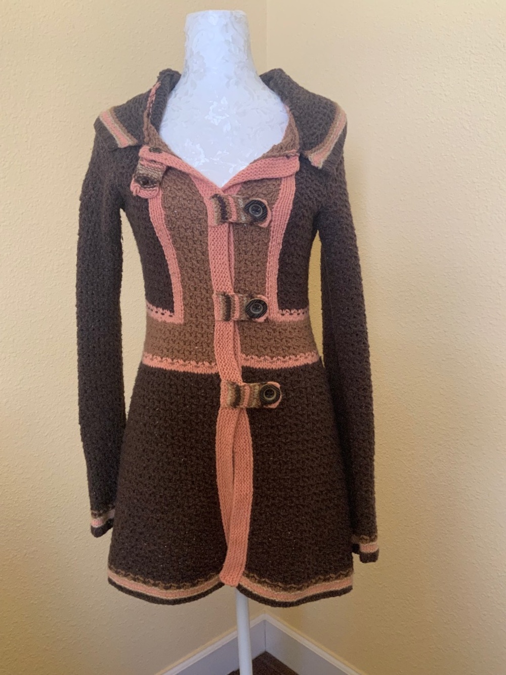 Anthropologie Cider Press Sweater Coat by Sparrow Fall/Cozy/Unique